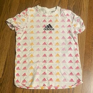 Adidas  Pink, Orange, and Yellow Logo Tee
